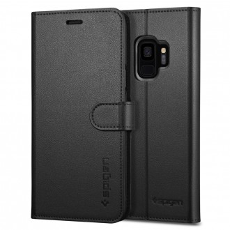 Страничен калъф тип тефтер за Samsung G960 S9 Spigen Wallet S черен