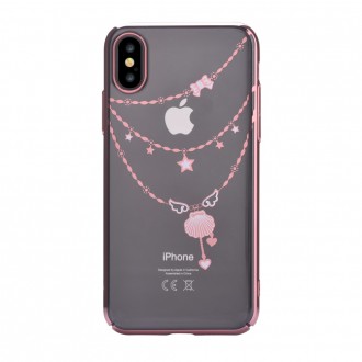 Твърд гръб кейс за iPhone X DEVIA Shell rose gold