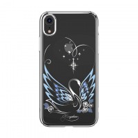 Твърд кейс Kingxbar Swan Series за iPhone XR с камъни SWAROVSKI Silver