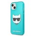 Заден твърд гръб Karl Lagerfeld KLHCP13SCHTRB Glitter Choupette Fluo за iPhone 13 Mini, Син 1