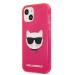 Заден твърд гръб Karl Lagerfeld KLHCP13SCHTRP Glitter Choupette Fluo за iPhone 13 Mini, Розов 1