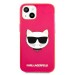 Заден твърд гръб Karl Lagerfeld KLHCP13SCHTRP Glitter Choupette Fluo за iPhone 13 Mini, Розов 2