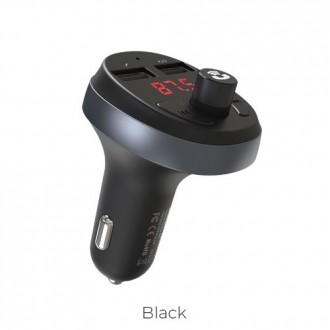 Зарядно и FM трансмитер 2в1, HOCO car charger + transmitter FM Bluetooth, E41